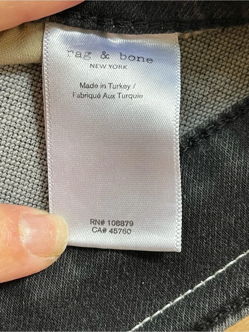 NWT Rag & Bone Fit 2 Wylie Loopback Slim Jeans Men’s 30x32 Charcoal